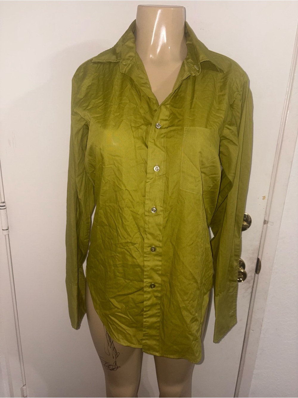 Vintage Women’s Kent Collection By Arrow Green Button Down Shirt Size Large
